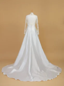 Cauti o Rochie de Mireasă Specială? Comanda Online pe Mangata.ro | Rochie de Mireasă Alba Tafta Satinata Dantela Spate Gol MANGATA, Livrare Rapidă