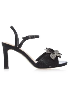 Cauti un o Sanda Eleganta Deosebita cu Cristale? Vezi Colectia MENBUR SSandale de Seara Negre Elegante Comode Cristale Menbur