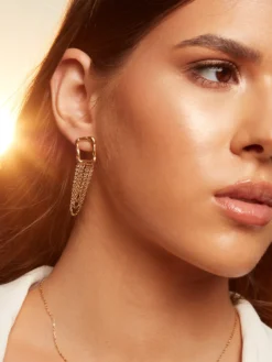 Cauti o Perece de Cercei Deosebiti? Descopera Colectia Mangata.ro Cercei de Dama Aurii Casual Fashion Moderni MANGATA Beauty Crush, Livrare Rapida