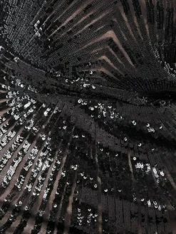 Livrare Rapida. Cauti o Rochie Lunga de Ocazie? Descopera Colectia Noua Rochie de Ocazie Neagra Elegantă Paiete Nasa MANGATA