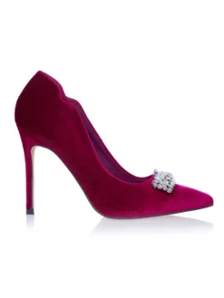 Cauti un Pantof Deosebit cu Toc Modern? Vezi Colectia Mangata Pantofi Eleganti Buganvilla din Catifea Toc Subtire Menbur, Livrare Rapida