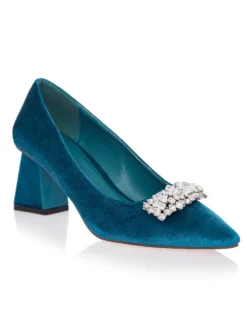 Cauti un Pantof Deosebit cu Toc Modern? Vezi Colectia Mangata Pantofi Eleganti din Catifea Toc Comod Birou Menbur, Livrare Rapida