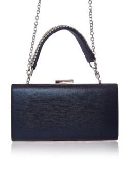 Cauti un Clutch cu Cristale? Comanda acum unul special pe Mangata.ro | Poșetă Elegantă Bleumarin de Nuntă Cristale MANGATA