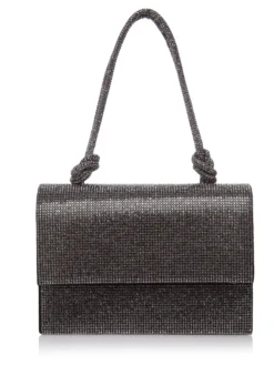 Cauti un Clutch Negru cu Cristale? Comanda acum unul special pe Mangata.ro | Poșetă Elegantă Neagră de Nunta Nasa MANGATA