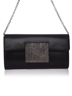 Cauti un Clutch Negru cu Cristale? Comanda acum unul special pe Mangata.ro | Poșetă Elegantă Neagră de Ocazie Cristale Soacra Nunta MANGATA