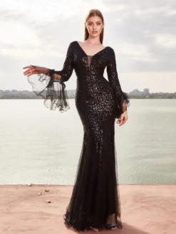 Cauti o Rochie Lunga de Ocazie Deosebita? Descopera Colectia Noua Rochie Lunga Eleganta de Seara Paiete Ocazie Nasa MANGATA