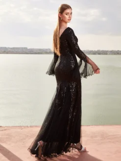 Cauti o Rochie Lunga de Ocazie Deosebita? Descopera Colectia Noua Rochie Lunga Eleganta de Seara Paiete Ocazie Nasa MANGATA
