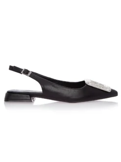 Cauti Sandale Negre de Ocazie? Vezi Colectia Mangata Sandale Negre Elegante Talpa Joasa Cristale Menbur, Livrare Rapida si Calitate Garantata