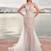 Cauti o Rochie de Mireasă Specială? Comanda Online pe Mangata.ro | Rochie de Mireasă Alba Brodata cu Margele si Paiete MANGATA, Livrare Rapidă