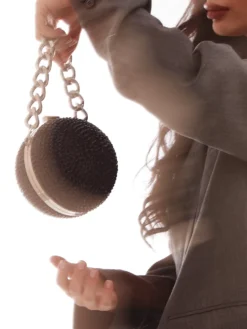 Cauti o Poseta Eleganta Neagră de Ocazie? Comanda pe Mangata.ro | Clutch Negru de Ocazie Bilă Elegant Cristale Nuntă MANGATA