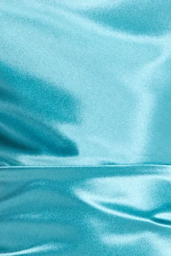 Cauti o Rochie de Ocazie Deosebita? Descopera Colectia Mangata Extravagant Rochie Lunga din Satin Eleganta Turquoise MANGATA, Livrare Rapida