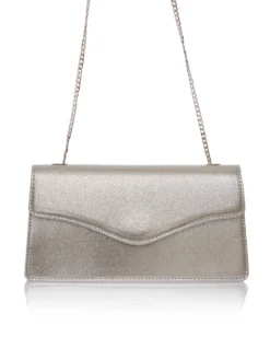 Cauti un Clutch Auriu de Nunta? Comanda acum unul special pe Mangata.ro | Poșetă Menbur Elegantă Argintie de Ocazie Lant MANGATA, Livrare Rapida
