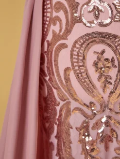 Livrare Rapida. Cauti o Rochie Lunga de Ocazie? Descopera Colectia Noua Rochie de Seara Elegantă Roz Nasa Paiete Deosebita MANGATA