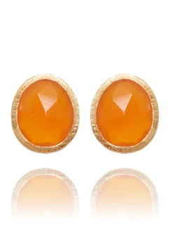 Cauti o Pereche de Cercei Deosebiti cu Pietre Naturale? Descopera Colectia Noua Cercei Placati Aur Pietre Semipretioase Carnelian Portocaliu