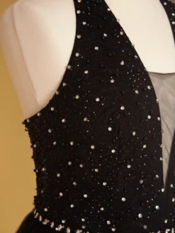 Cauti o Rochie Lunga de Ocazie Deosebita? Descopera Colectia Noua Rochie Lunga Eleganta Ocazie Neagră Nașă Decolteu MANGATA