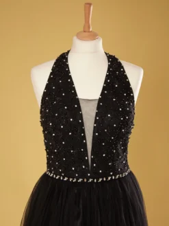 Cauti o Rochie Lunga de Ocazie Deosebita? Descopera Colectia Noua Rochie Lunga Eleganta Ocazie Neagră Nașă Decolteu MANGATA