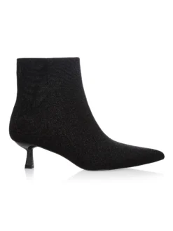Cauti Botine in Trend Deosebite? Descopera Online Colectia Mangata Botine Menbur Negre Lame Elegante Toc Mic Vanisha MANGATA, Livrare Rapidă