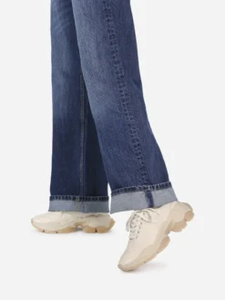 Cauti Sneakers din Piele Naturala Deosebiti? Descopera Online Colectia MANAGATA, Sneakers Bronx Bej Piele Naturală Talpă Înaltă Linn-Y, Livrare Rapida