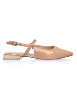 Cauti Pantofi In Trend? Descopera Colectia Mangata Sandale Isteria Nude Lăcuite Talpă Joasă Comode MANGATA, Livrare Rapida