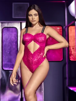Cauti Lenjerie Intima Moderna? Descopera Brandul MAPALE pe Mangata.ro Body Roz din Dantela Modern Mapale Club Festival, Livrare Rapida