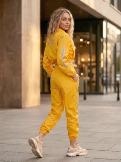 Cauti un Trening Modern Deosebit? Descopera si Comanda Online | Compleu de Dama Modern Galben Primavara Vara Casual MANGATA