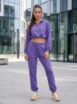 Cauti un Trening Mov Lila Deosebit? Descopera si Comanda Online | Trening De Dama Mov Primavara Vara Treninguri Casual MANGATA