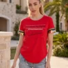 Cauti un Tricou de Primavara Vara Modern? Descopera si Comanda Online Tricou Rosu de Vara cu Paiete Casual MANGATA, Livrare Rapida