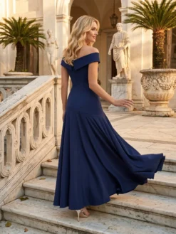 Cauti o Rochie Lunga Eleganta? Descopera cea mai noua Colectie Online Rochie Lunga Eleganta Albastră Asimetrică de Seară Ieftina