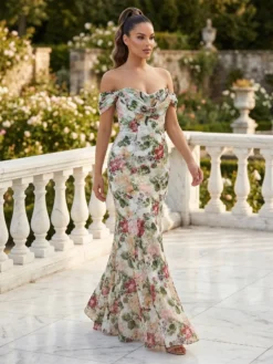 Cauti o Rochie Lunga Eleganta cu Imprimeu? Descopera Colectia Extravagant Rochie Lungă Elegantă Imprimeu Floral Ieftina MANGATA