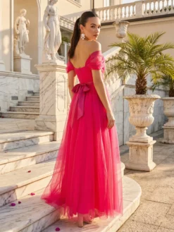 cauti o Rochie Lunga de Seara Deosebita? Comanda pe Mangata.ro Rochie Lunga Eleganta de Ocazie Roz MANGATA, Livrare Rapida