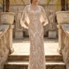 Cauti o Rochie Albă Specială? Comanda Online pe Mangata.ro | Rochie Lungă de Mireasă Broderie Paiete Ieftină MANGATA, Livrare Rapidă
