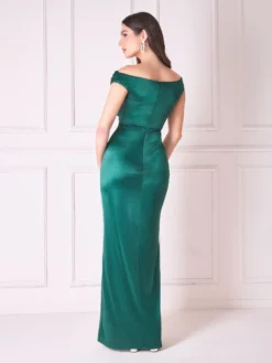 Cauti o Rochie Lunga Eleganta? Descopera cea mai noua Colectie Online Rochie de Ocazie Lungă Verde Satin Despicata Ieftina MANGATA, Livrare Rapida