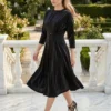 Cauti o Rochie de Zi Deosebita? Descopera si Comanda Online pe Mangata.ro | Rochie de Seara Neagra Maneca Lunga Rochii Fashion MANGATA