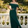 Vrei sa ai o aparitie de neuitat? Ai nevoie de o rochie de seara cu Speciala! Rochie Seara Verde Lunga Masura Mare Online MANGATA
