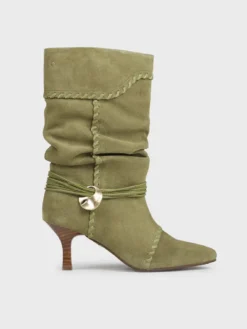 Cauti Botine din Piele Naturala Deosebite? Descopera Online Colectia MANAGATA, Botine Bronx Khaki Piele Întoarsă Naturală Single-Lara, Livrare Rapida