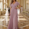 Cauti o Rochie Lunga Eleganta Ieftina? Comanda pe MANGATA.ro | Rochie de Seara Lunga Roz Eleganta Rochii Ocazie MANGATA Nunta
