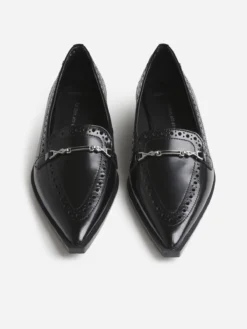 Cauti Pantofi din Piele Naturala Deosebiti? Descopera Online Colectia MANAGATA, Pantofi Bronx Loafers Negri Piele Naturală Laur-Ynn, Livrare Rapida
