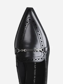 Cauti Pantofi din Piele Naturala Deosebiti? Descopera Online Colectia MANAGATA, Pantofi Bronx Loafers Negri Piele Naturală Laur-Ynn, Livrare Rapida