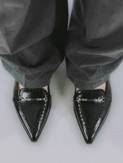 Cauti Pantofi din Piele Naturala Deosebiti? Descopera Online Colectia MANAGATA, Pantofi Bronx Loafers Negri Piele Naturală Laur-Ynn, Livrare Rapida