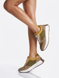 Sneakers Menbur Casual Sport Verde Galben MEENA In Trend? Descopera Colectia Mangata.ro, Livrare Rapida, Super Comode, Retur Garantat