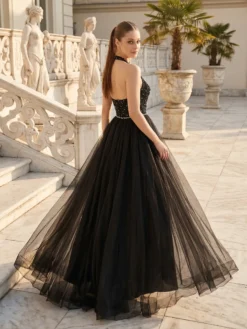 Cauti o Rochie Lunga de Ocazie Deosebita? Descopera Colectia Noua Rochie Lunga Eleganta Ocazie Neagră Nașă Decolteu MANGATA
