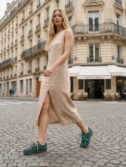 Cauti Sneakers din Piele Naturala Deosebiti? Descopera Online Colectia MANAGATA, Sneakers Bronx Verde Piele Naturală Întoarsă Myr-aa, Livrare Rapida