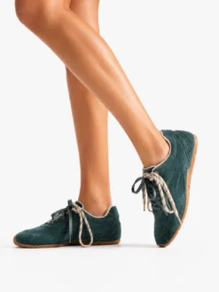 Cauti Sneakers din Piele Naturala Deosebiti? Descopera Online Colectia MANAGATA, Sneakers Bronx Verde Piele Naturală Întoarsă Myr-aa, Livrare Rapida