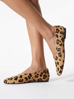 Cauti Balerini din Piele Naturala Deosebiti? Descopera Online Colectia MANAGATA, Balerini Bronx Leopard Piele Naturală Ponei Laur-Ynn, Livrare Rapida